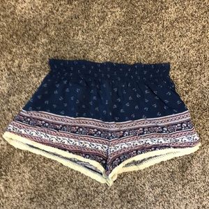 rue 21 lightweight patterned shorts